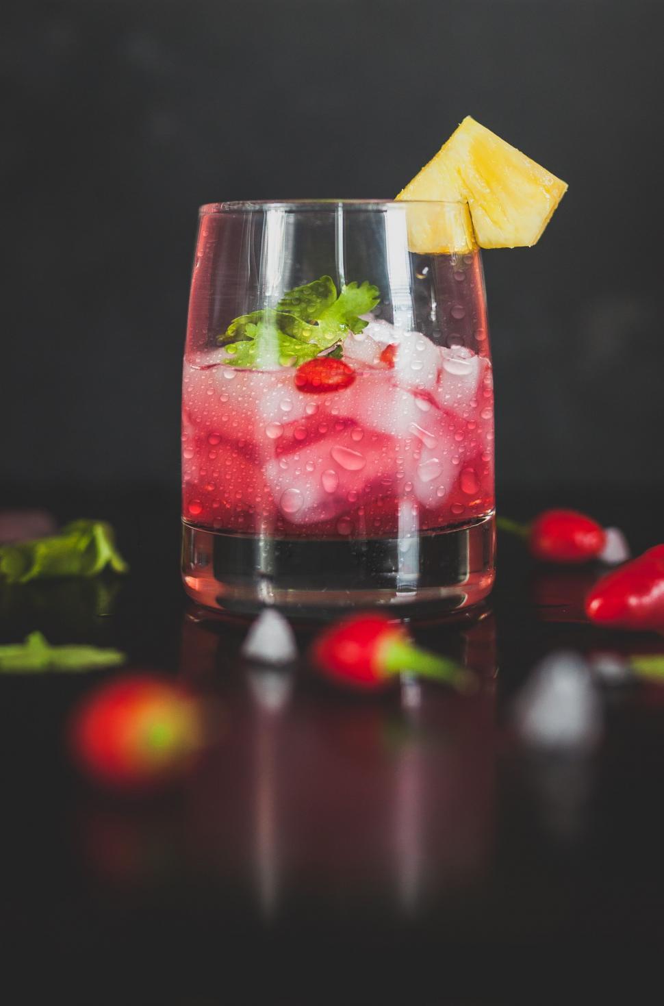 Free Image of Glass With Ice and Pine Slice 