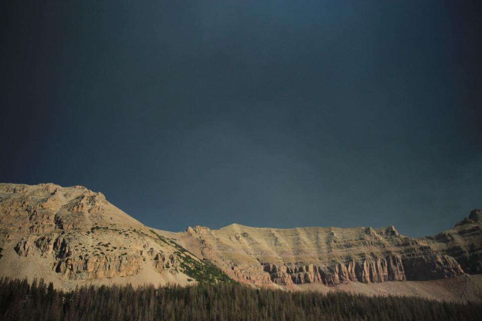 Free Image of Moon Shining Over Mountain Range 