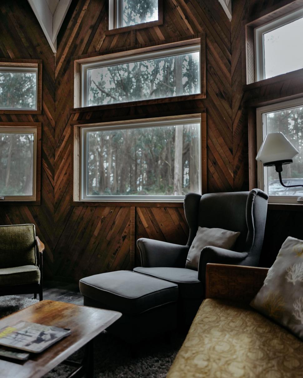 Free Image of Cozy Living Room With Furniture and Windows 