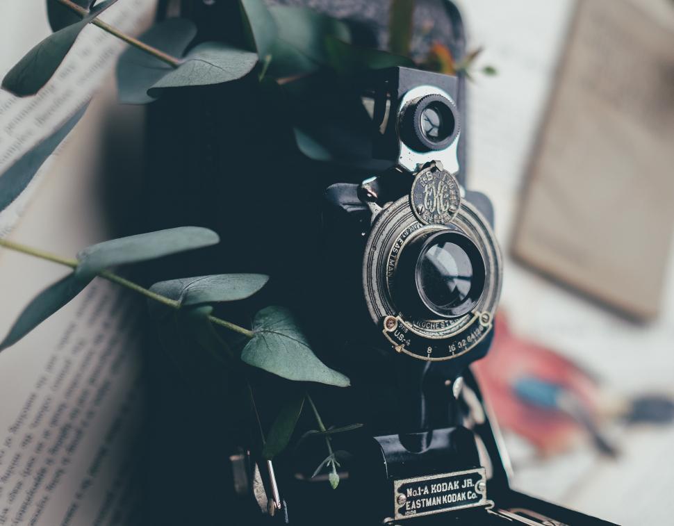 Free Image of Vintage Camera on Table 