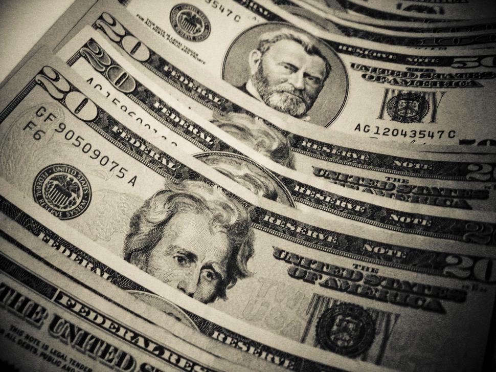 Free Image of Stack of US money 