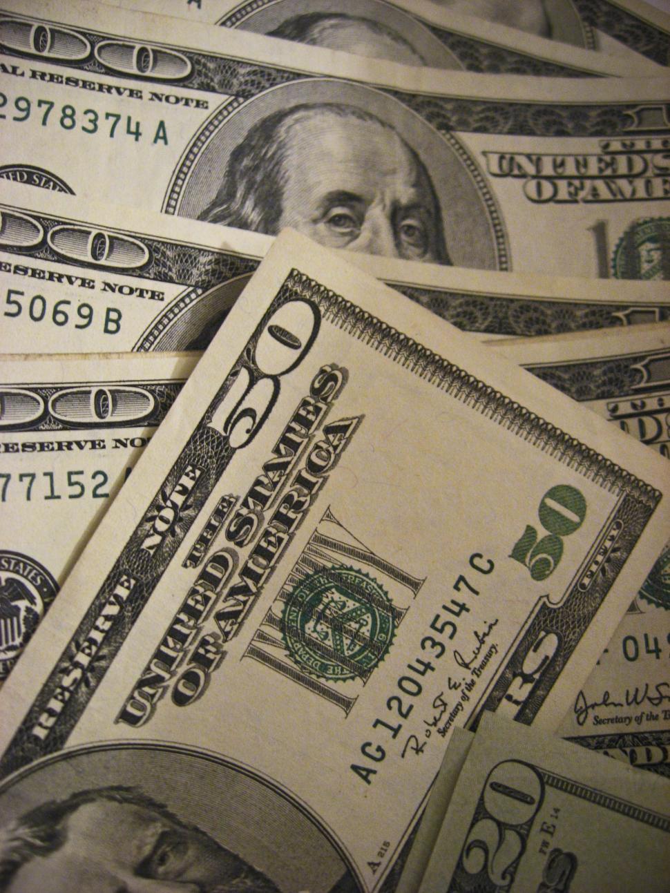 Free Image of Fifties and hundreds 