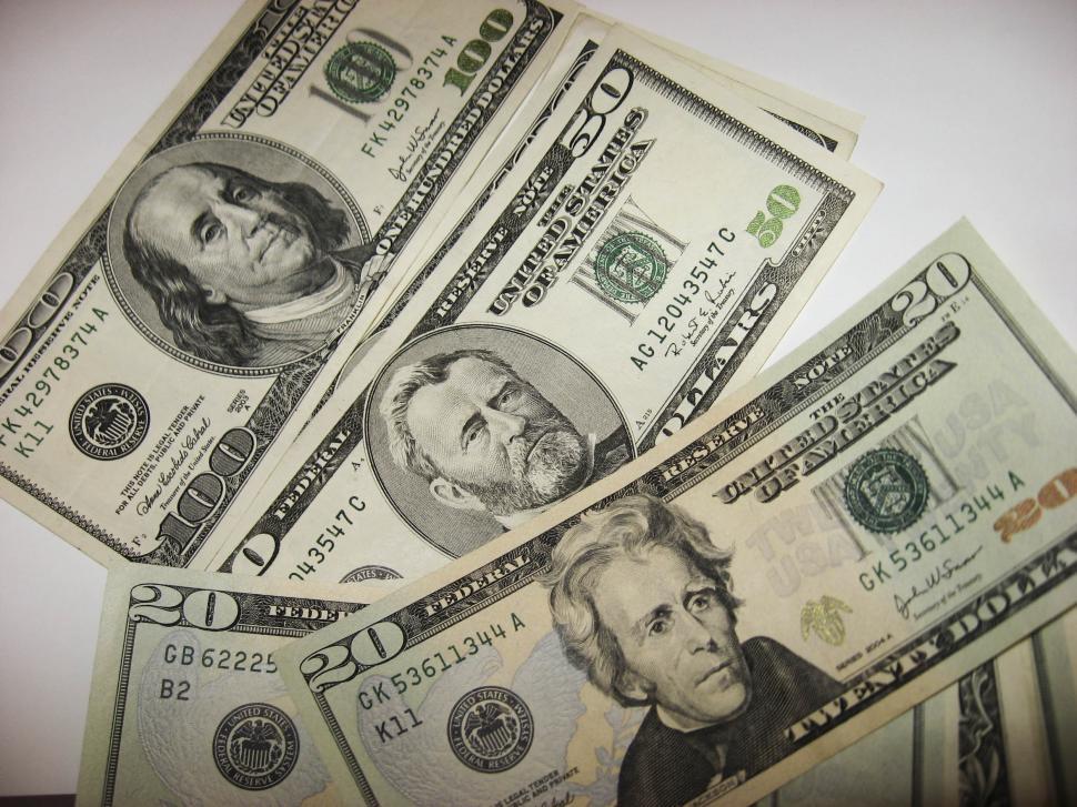 Free Image of currency - 20, 50, 100 bills 