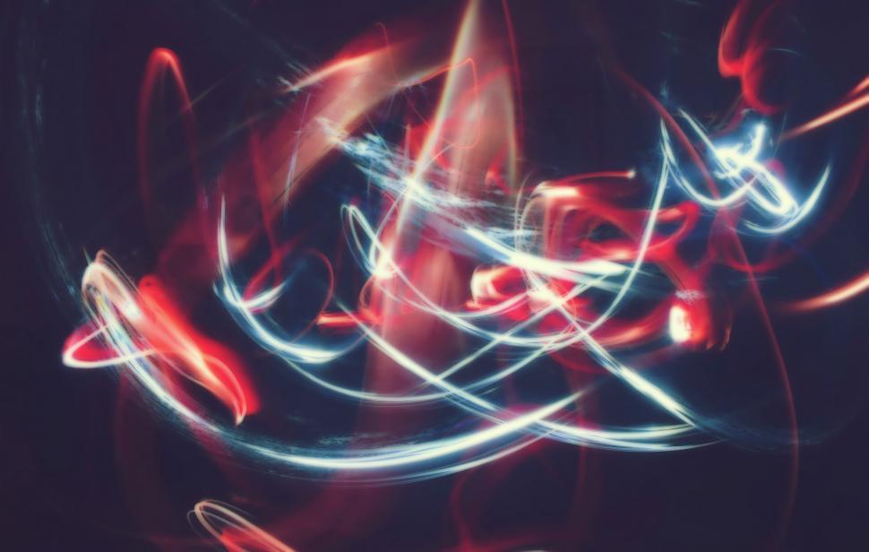 Free Image of Blurry Red and Blue Object 