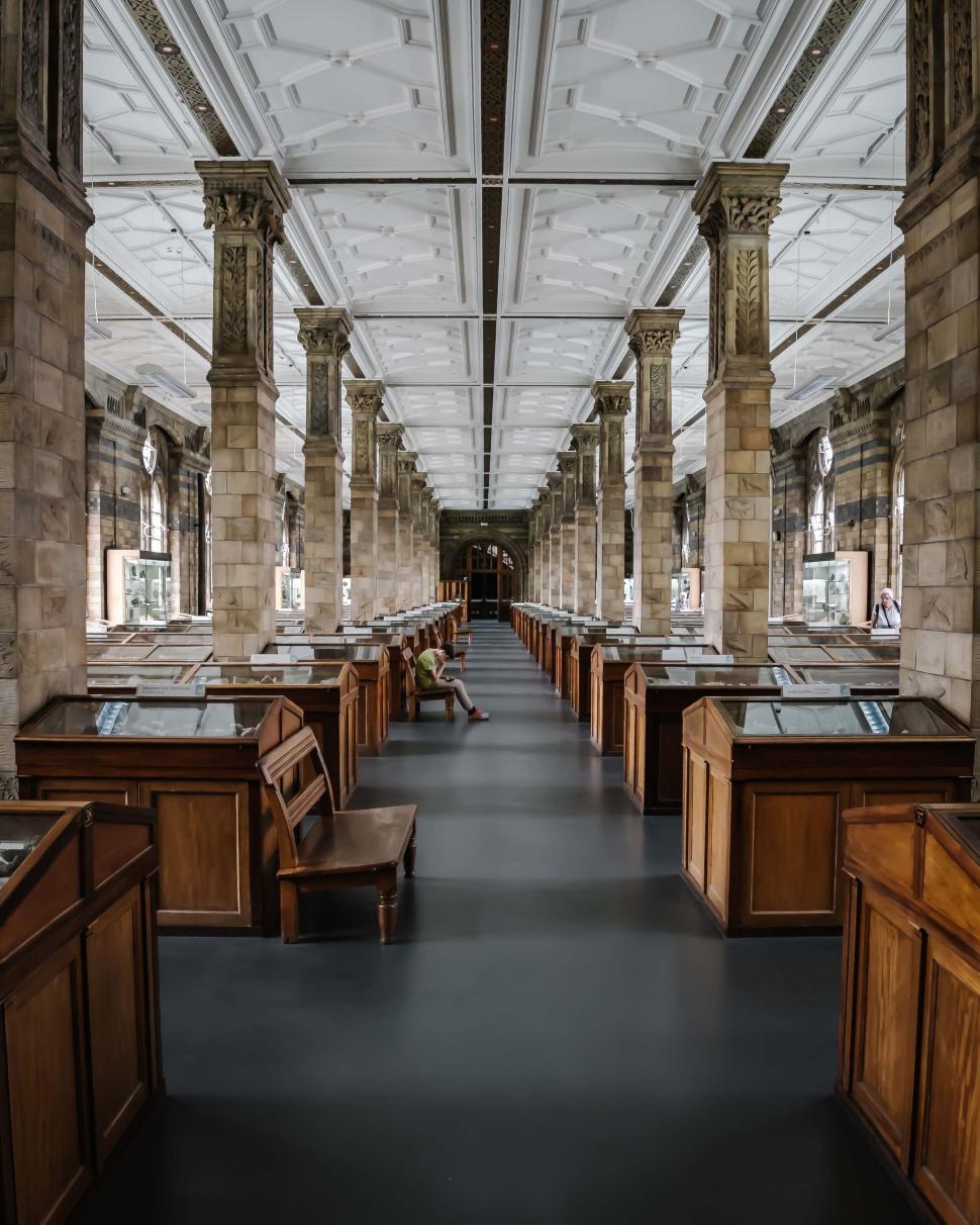 Free Image of Long Room With Tables and Chairs 