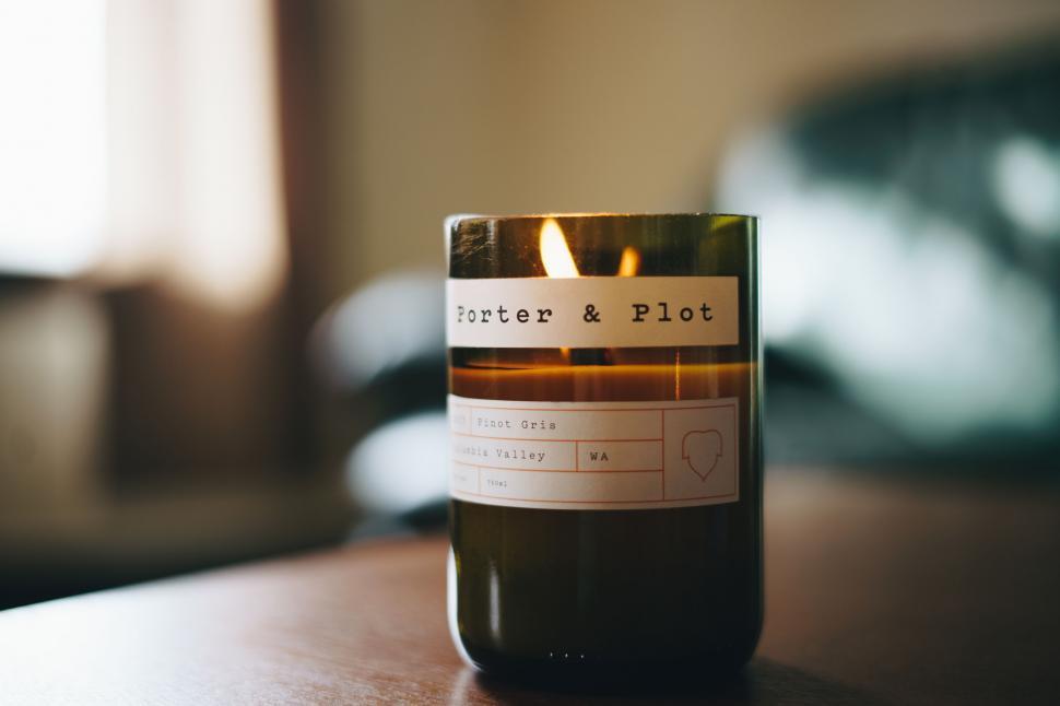 Free Image of Candle Sitting on Table 