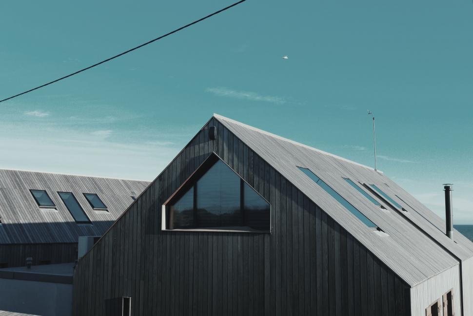 Free Image of Black and White Photo of a House 