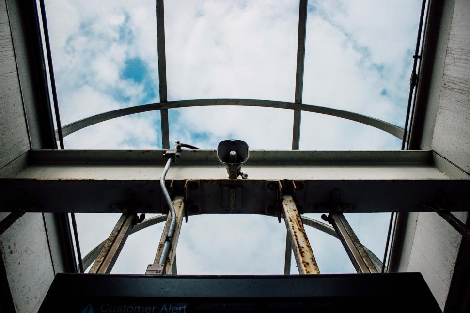Free Image of Viewing Sky Through Window 